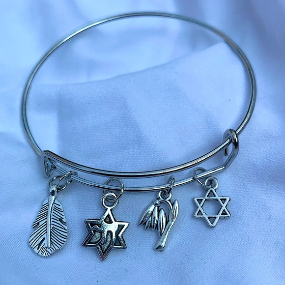 Hand Crafted Jewelry - Brand New! Handmade! Adjustable Charm Bangle Bracelet!